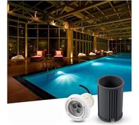 Spot LED pour Piscine, 3w 6w Abs Ip68 étanche Encastré 12v 24v Lumière De Piscine, Warm White, 3w-24v