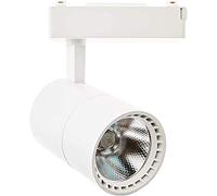 Spot LED rail 40 W lumière blanche froide 6000 K monophasé blanc