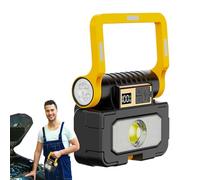 Spot LED rechargeable - Lampe de travail portable multifonction magnétique imperméable pour garage, atelier, camping, réparation automobile, randonnée, travail solaire rechargeable