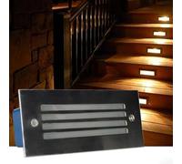 Spot LED Rectangulaire De Jardin 5 W Encastrable Au Sol, Éclairage De Paysage À LED, Spot Extérieur Étanche IP65, Éclairage D'angle Pour Escaliers, Pour Patio, Allée, Marches(Yellow,5W(AC111-240V))