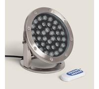 TechBrey Spot LED RGB Fixation au Sol 12V 36W Submersible IP68 RGB