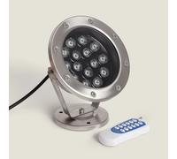 Spot LED RGB Fixation au Sol 24V 15W Submersible IP68