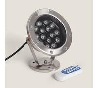 Spot LED RGB Fixation au Sol 24V 15W Submersible IP68