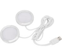 Spot LED rond à deux têtes pour intérieur Mini Ultra Slim 5V USB Under Counter Light Jewelry Display Lighting Model Display Lamp