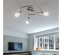 Spot de plafond LED 9 watts spot mobile verre nickel mat ACTION 938803640000