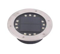 Spot LED solaire d'extérieur encastrable, éclairage rond, éclairage de sol, éclairage de chemin, étanche IP65, pour terrasse, jardin, clôture, pelouse, patio, cour, décoration de paysage