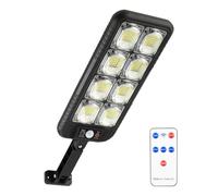 Spot LED Solaire - Lampadaire Lumineux, Lumière de Sécurité Extérieure Capteur de Mouvement | Contrôle Aube pour Jardin Cour Parking Avenue Entrée Terrasse
