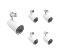 Spot LED sur Rail 30W 45° Monophasé BLANC (Pack de 5) - Blanc Chaud 2300K - 3500K - SILAMP