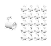 Spot LED sur Rail 30W 80° Compact Monophasé BLANC (Pack de 20) - Blanc Chaud 2300K - 3500K - SILAMP