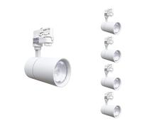 Spot LED sur Rail 30W 80° Triphasé Blanc - Pack de 5 / Blanc Neutre 4000K - 5500K