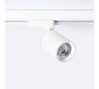 Spot Led Sur Rail Monophasé 10w Mallet Dimmable Blanc Blanc Chaud 3000k