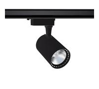 LEDKIA LIGHTING Spot LED sur Rail Monophasé 30W Bron Noir 3000K Blanc chaud