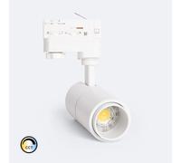 Spot Led Sur Rail Triphasé 10w Dimmable Cct Pulyx Multi-Angle 15-60º Blanc
