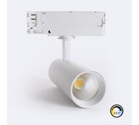 Spot LED sur Rail Triphasé 20W Carlo CCT Sélectionnable Blanc
