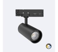Spot LED sur Rail Triphasé 30W Fasano CCT Sélectionnable Dimmable DALI Noir