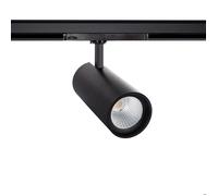 Spot LED sur Rail Triphasé 40W d'Angelo Noir 5000K Blanc froid