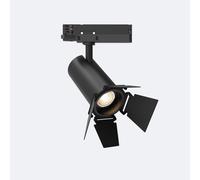 Spot Led Sur Rail Triphasé 40w Fasano Cinéma Dimmable Noir Blanc Chaud 2700k