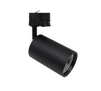 Spot LED sur Rail Triphasé CCT 30W 60° Noir - 3000K/4000K/6500K