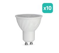Spot LED V-TAC - CREE - GU10 - Lentille 110° - IP20 - Blanc - 6 W - 445 lumens - 6500 K - Lot de 10