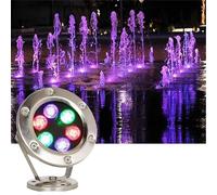 Spot Lights,RGB With Remote Control Pool Underwater Light - Submersible LED Light, AC 12/24V Spotlight Led Beam Light,Underwater Landscape Lights, For Pool, Fountain(Red,24W)
