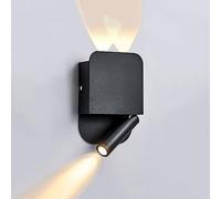 Spot-lumière LED, Square LED Murce Murce Black Mur Mourir de Lecture Lumière LICTATION Lecture Lecture Compt