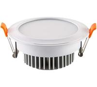 Spot Lumineux Circulaire Blanc encastré pour Plafond, idéal pour la Salle de Bain, Le Restaurant, Le Couloir ou la Cuisine.