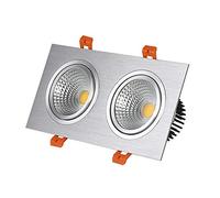 Spot Lumineux Double Tête 10 W/12 W/20 W/30 W, Éclairage D'Intérieur Encastré, en Aluminium, pour Centre Commercial, Plafond, 12 W-Warm Light (3000k)-12W