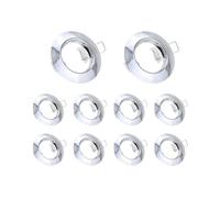 Spot lumineux encastrable rond GU10, cadre de montage avec support de lampe GU10 for spot de plafond, luminaire MR16(10PCS Chrome)