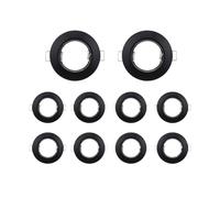 Spot lumineux encastrable rond GU10, cadre de montage avec support de lampe GU10 for spot de plafond, luminaire MR16(10PCS Black)