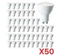 Spot lumineux LED haute luminosité GU10, ampoules 3W 5W 6W 7W 8W 9W Ra80 + sans scintillement, éclairage blanc chaud 3000K-6000K pour la maison, 50 pièces/lot