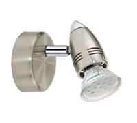 Spot MAGNUM-LED GU10 1X2,8W en acier nickel mat et chrome D70mm