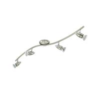 Spot MAGNUM-LED GU10 4X2,8W en acier nickel mat et chrome 645x105mm