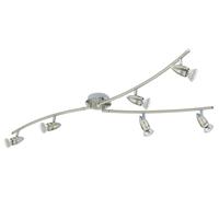 Spot MAGNUM-LED GU10 6X2,8W en acier nickel mat et chrome 1050x0mm