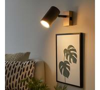 Spot Mur Lampe Projecteur Mobile Aspect Bois Lampe De Chambre Graphite GU10