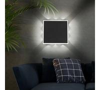 Spot Mural Applique Murale Lampe de Chambre Noir LED Couloir Opale B 20 CM