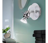 Spot Mural Applique Murale Lampe de Chambre Spot Tache Réglable GU10 Argent