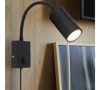Spot Mural Applique Murale Lampe de Chambre Veilleuse Noir Mobile H 44 CM