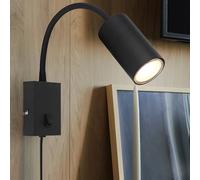 Spot Mural Applique Murale Lampe de Chambre Veilleuse Noir Mobile H 44 CM