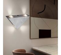 Applique murale LED lampe de couloir lampe de cage d'escalier aluminium brossé, 3W 240lm blanc chaud, Lxl 16,5 x 9 cm