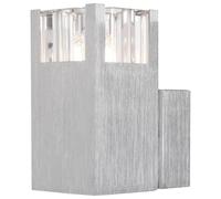 Spot mural couloir argent G9 blanc chaud couloir aluminium Globo 56444-1 AMOENA