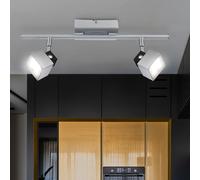 Spot Mural / de Plafond Luminaire Sportif LED 2 à Flammes Chrome Spot Réglable