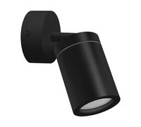 Spot mural IP44 intérieur Ø 7 cm petit orientable métal verre noir GU10 Applique salle de bain lampe miroir applique cuisine