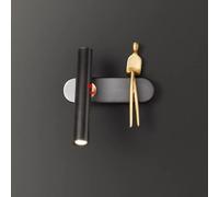 Spot Mural LED en Laiton Lampe de Lecture Spot Mural Rotatif à 360° 3 Niveaux de Luminosité Applique Murale Rétro Industrielle Intérieur Spot Art Déco 1 Flamme pour Salon Chambre Cuisine Escaliers