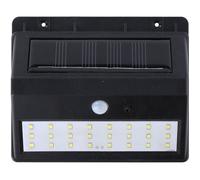 Spot mural LED solaire - 24 LED SMD - Capteur de présence - Noir