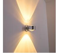 Spot mural moderne - HOFSTEIN - Osacca - Métal et verre - Chrome - 1 ampoule G9 non incluse