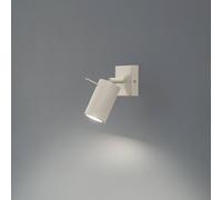 Spot mural Ring, beige, saillie 16 cm, acier Ring SOLLUX LIGHTING, dimmable, beige, Salon / Salle à manger, Métal, Moderne, Projecteur halogène