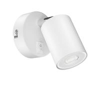 Spot mural WAIKA à une flamme avec interrupteur blanc mat incl. LED GU10 (blanc