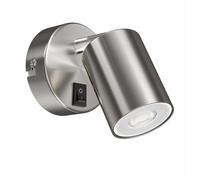 Spot mural WAIKA à une flamme avec interrupteur GU10 chrome mat ampoule LED GU10 incluse (blanc chaud 5 473W 468lm 30°)