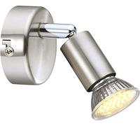 Spot nickel-mat, LxH:140x70, incl. 1xGU10 DEL 2,3W 230V, chaud-blanc,103lm, 3000K