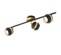 Spot NOCITO GU10 3X3W en acier noir et or 585x105mm